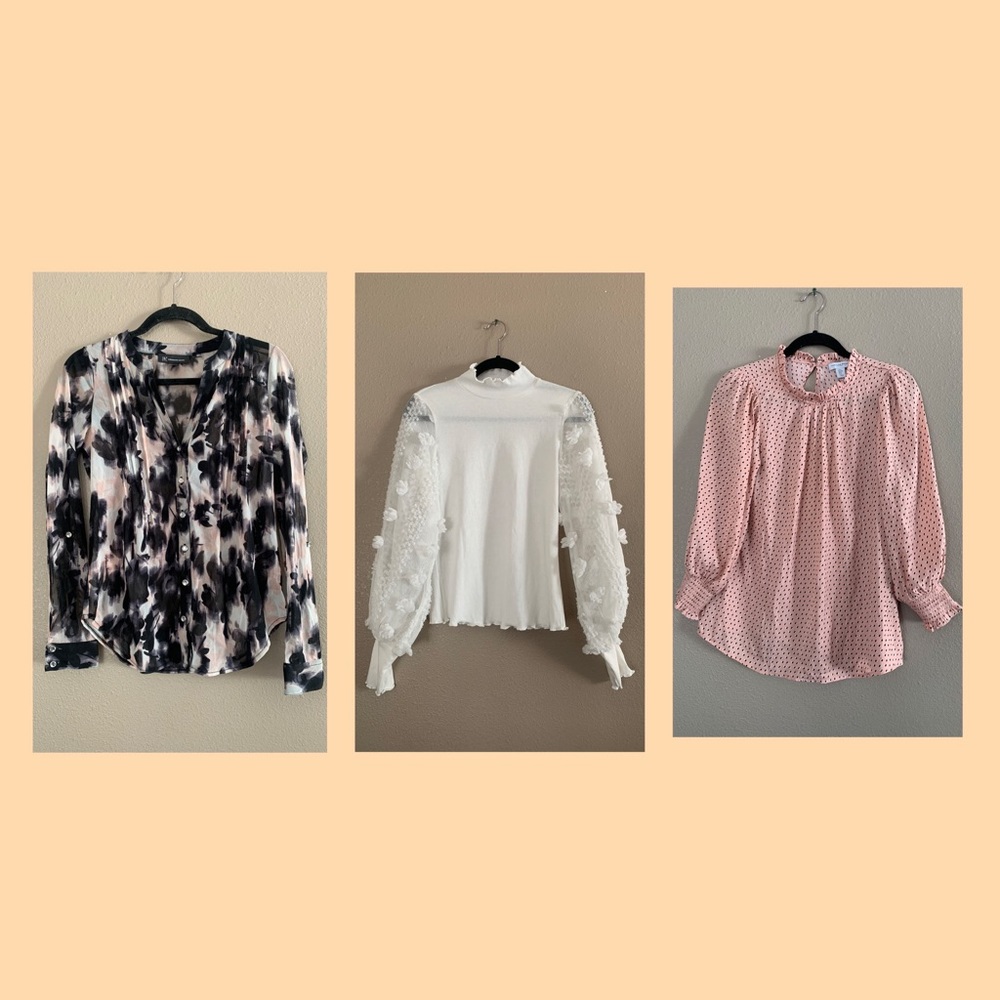 2 super cute flowy blouses